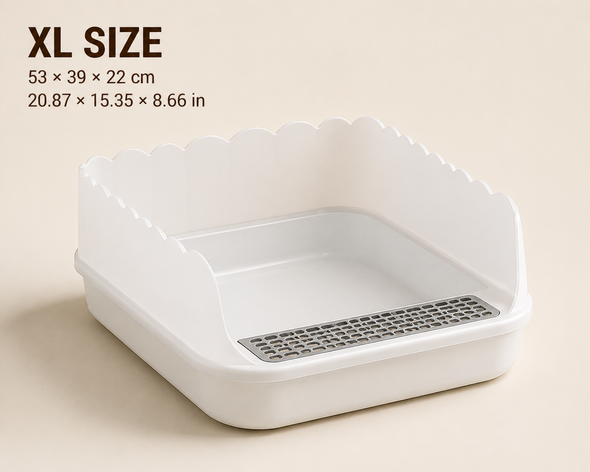 Semi-Enclosed Cat Litter Box